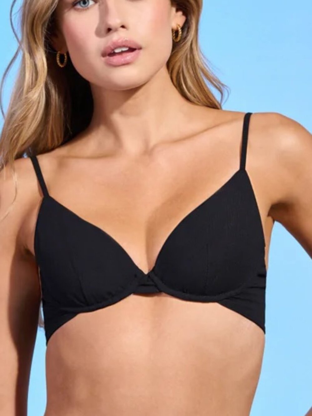 Maaji Women's Jade Black Dainty Reversible Unmolded Underwire Bikini Top